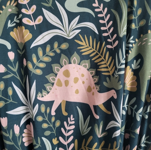 NWOT Modcloth Dinosaur Floral Robe - Picture 3 of 9
